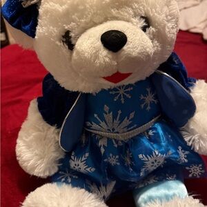 Collectible 2019 Snowflake Teddy Bear in Blue Dress stuffed animal